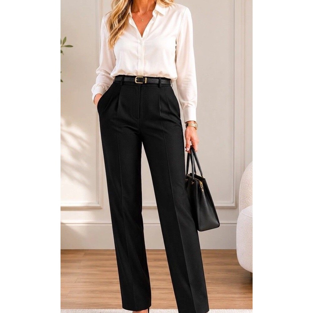 Boyd Women’s Pants 100% Wool Lined Trousers Black Sz14 Career Office Old Money